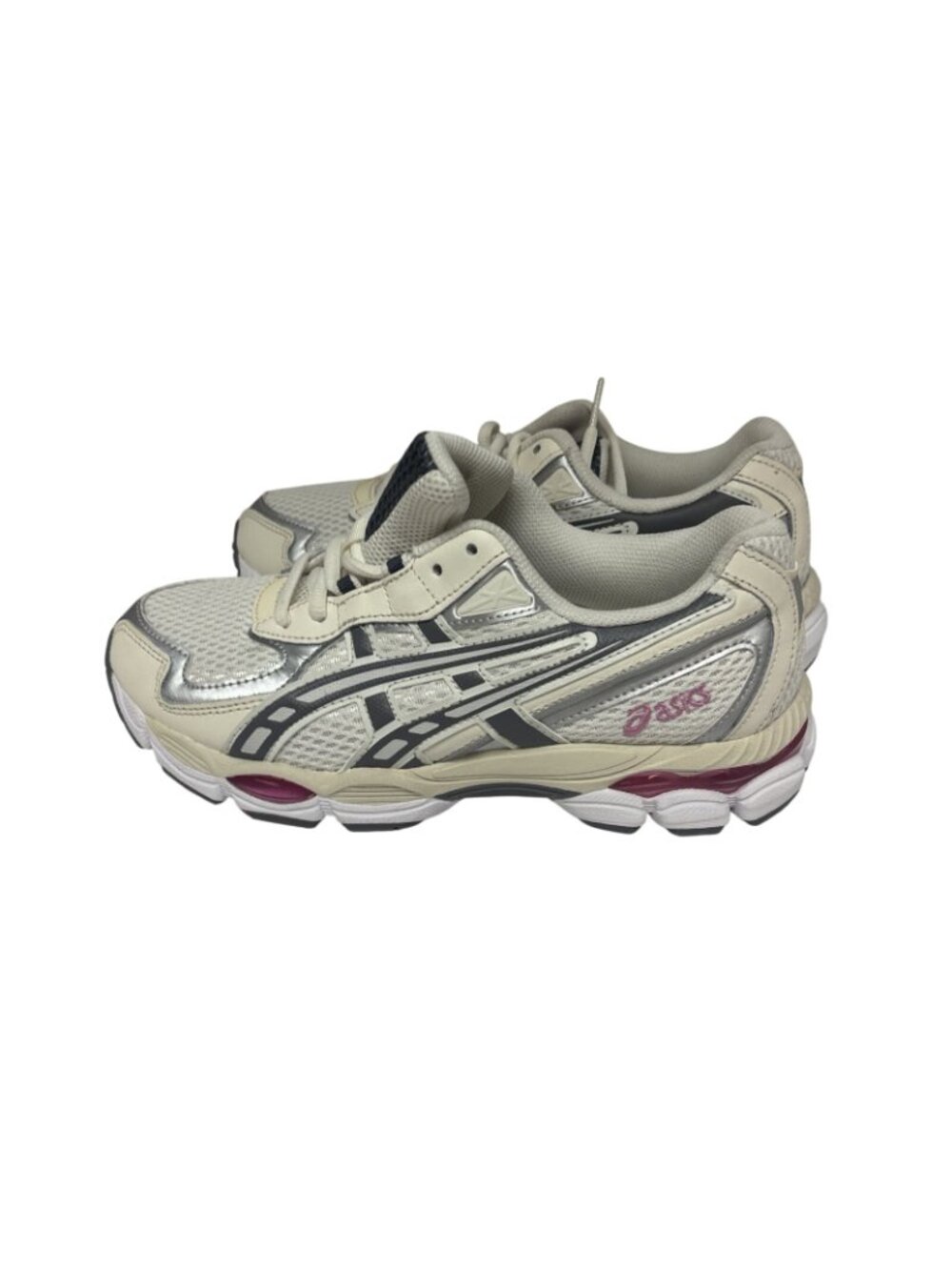 Asics Youth 1203A542 Gel-NYC 2055 Running Shoe White/Grey/Pink Size 5.5M - Picture 4 of 7